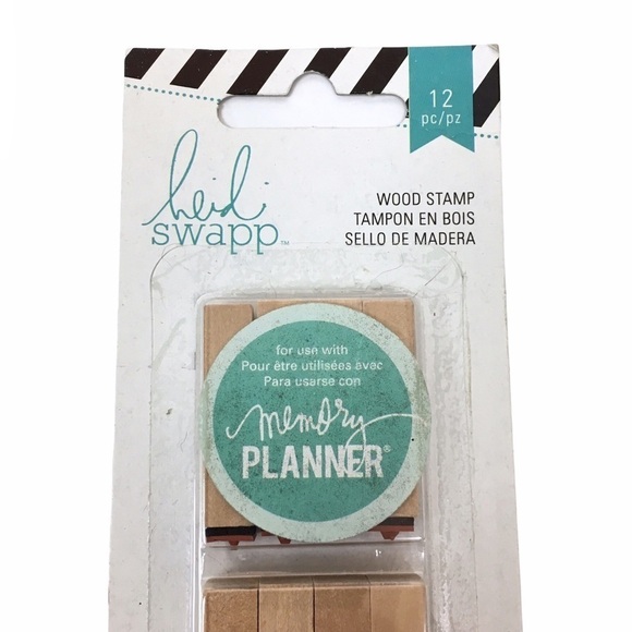 HEIDI SWAPP Mini Wood Stamp Set Memory Planner Scrapbooking Bullet Journal NWT - Picture 4 of 4